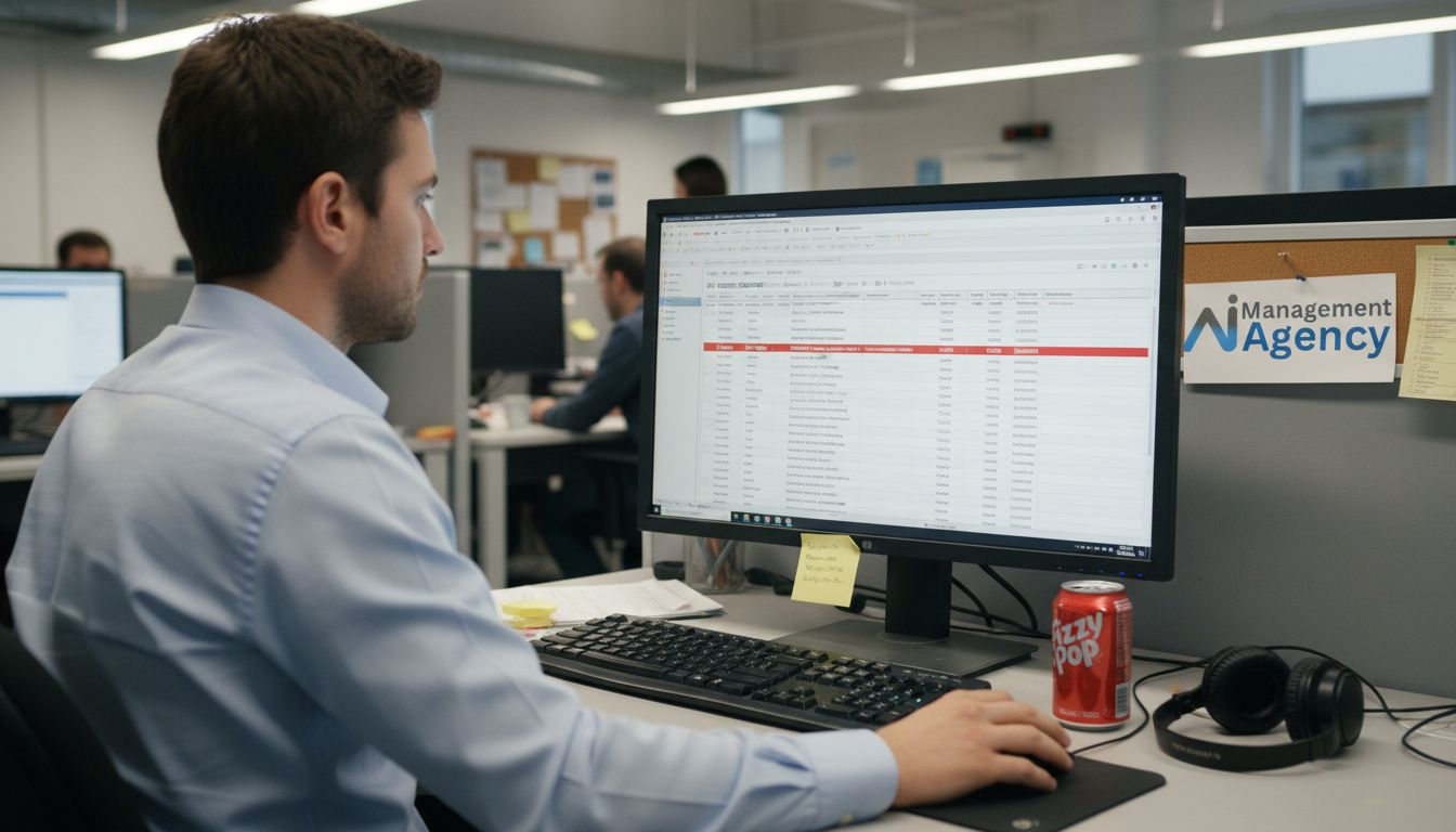 Man cleaning business data for training
