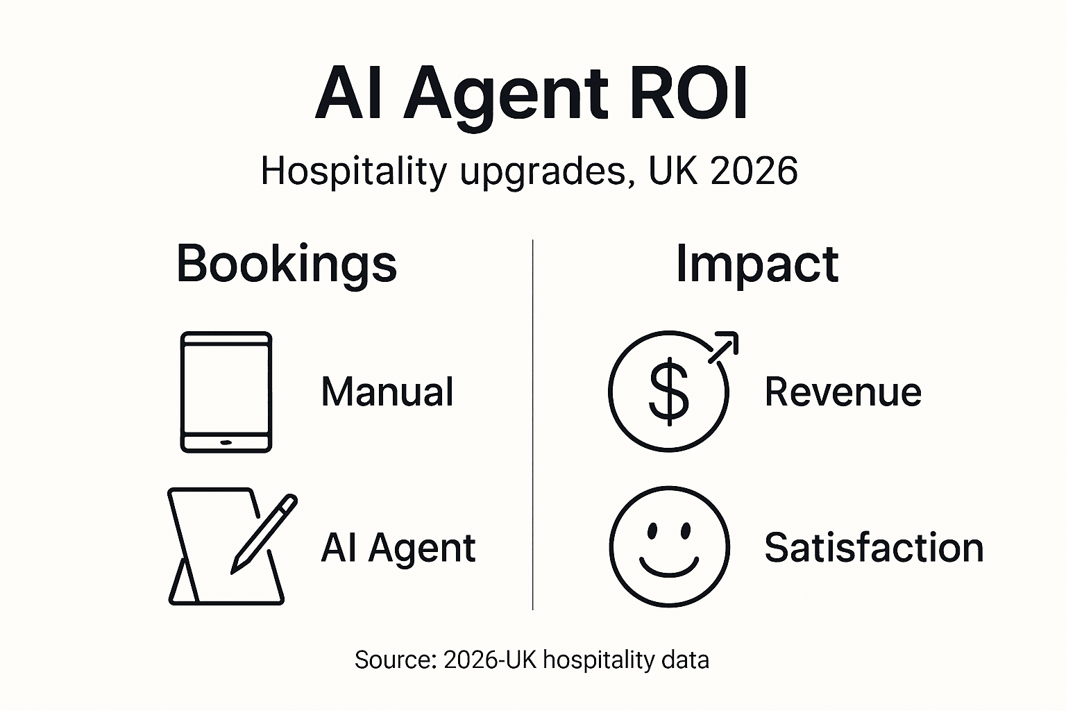 Infographic showing AI agent ROI and impact