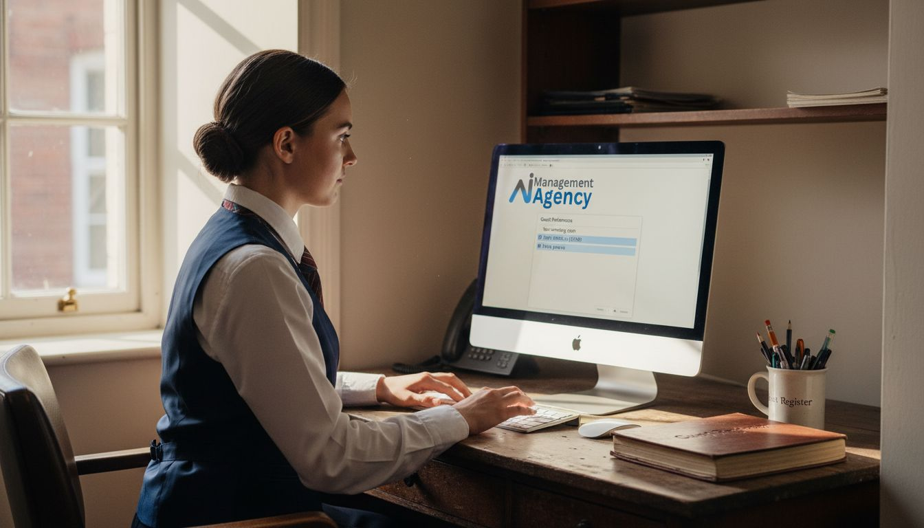 Receptionist entering guest preferences AI personalisation