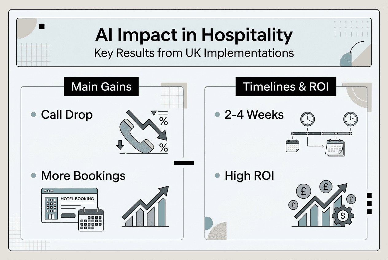 Infographic showing AI hospitality impact summary