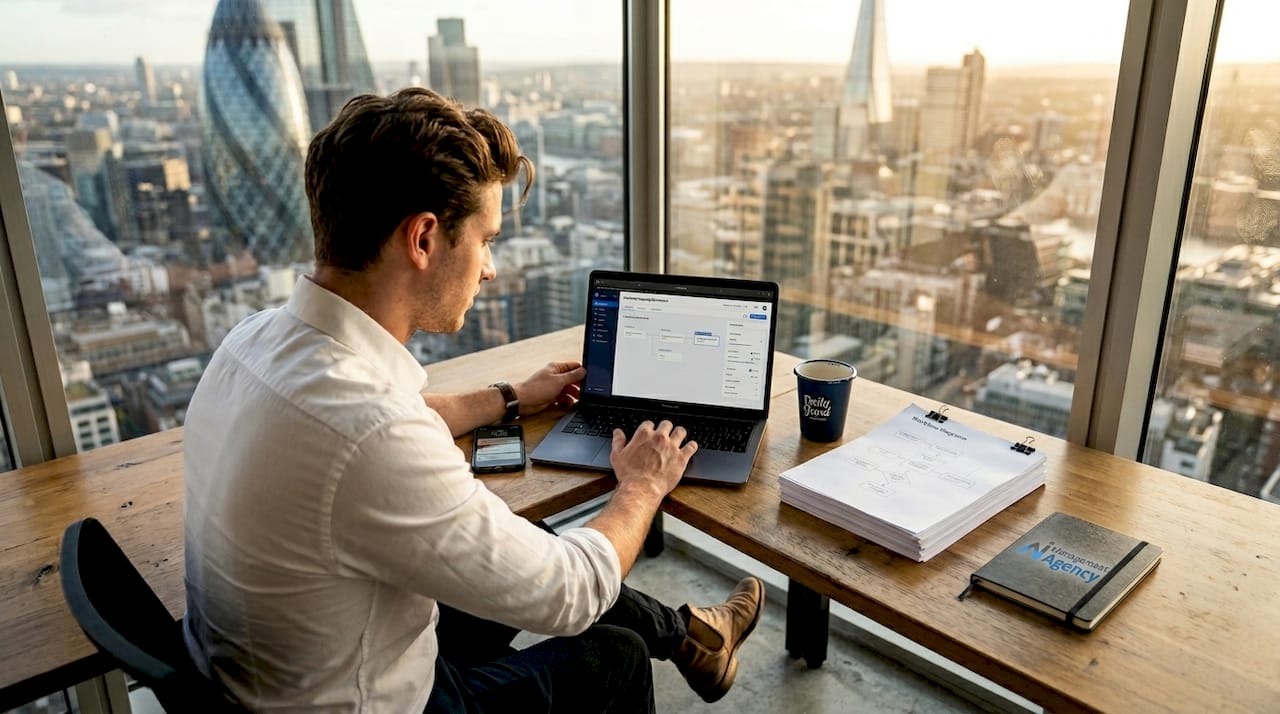 Professional sets up workflow automation tools