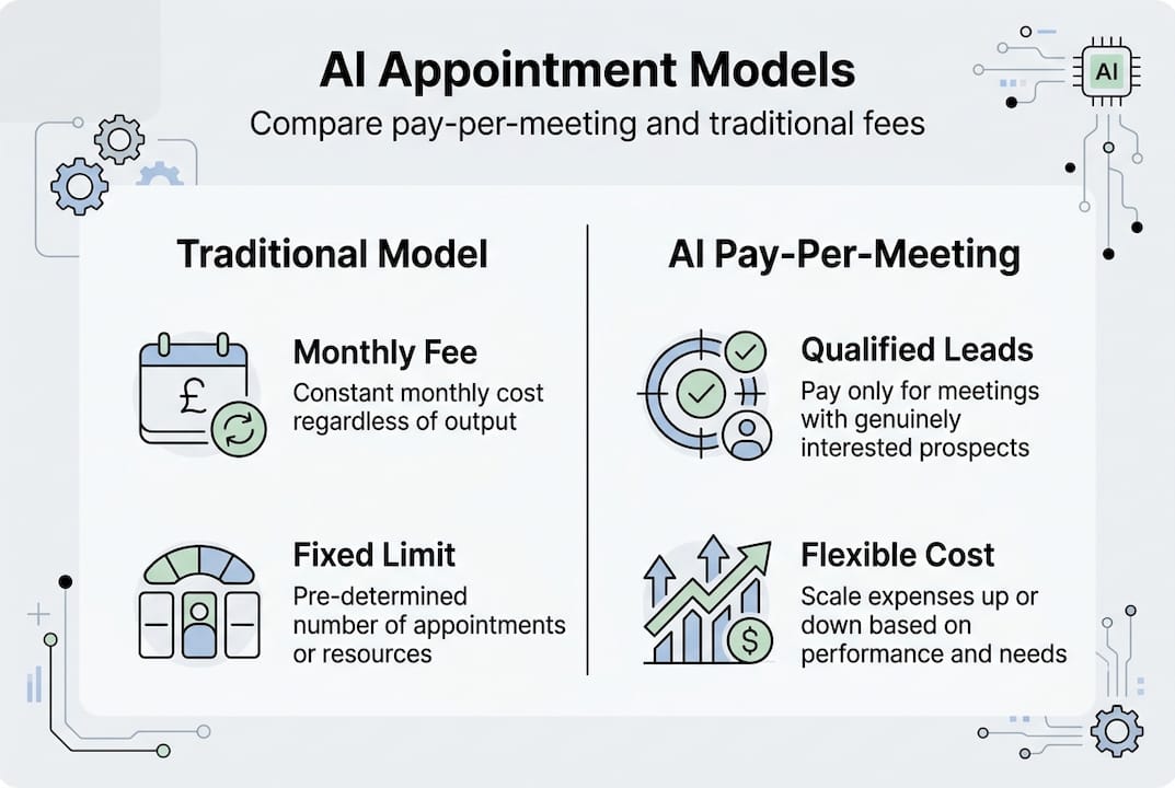 Infographic comparing appointment booking models