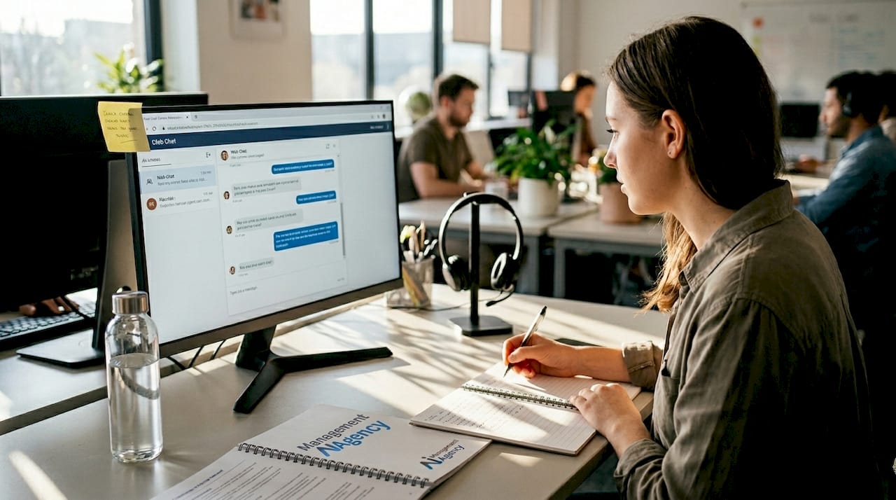 Agent using AI to manage customer chat