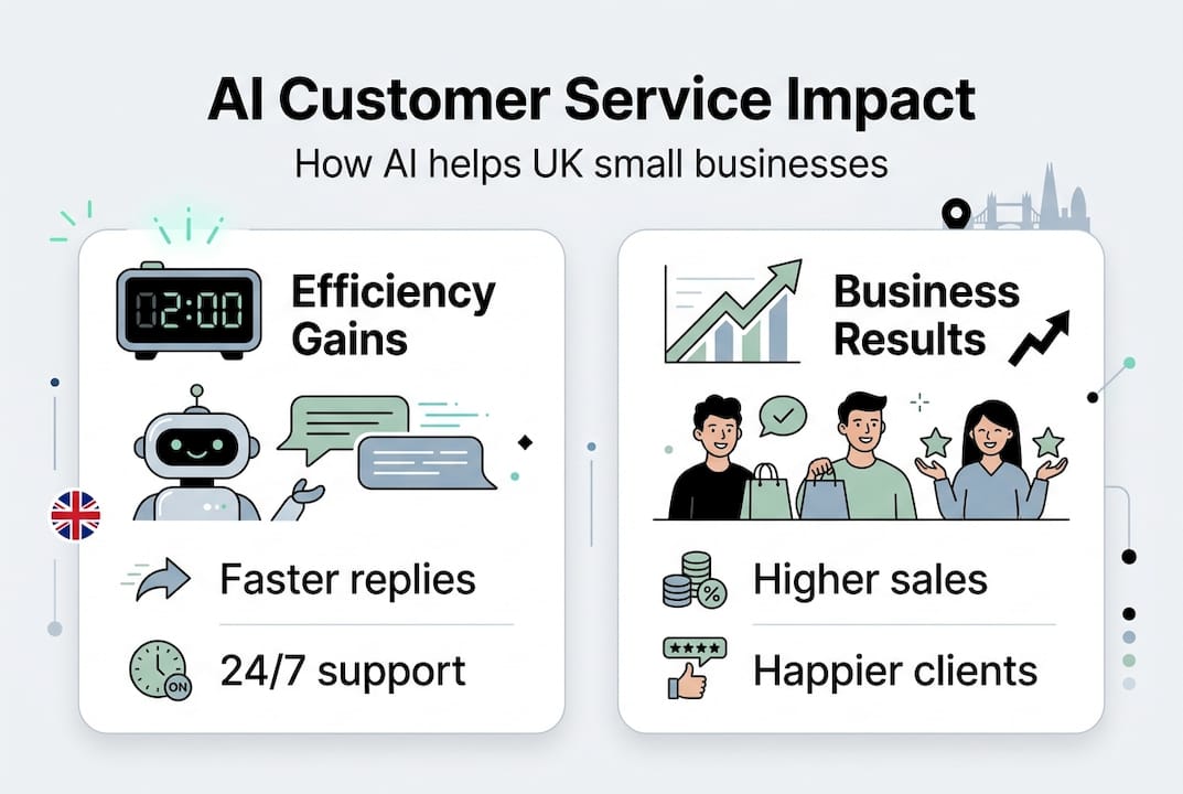 Infographic shows AI impact on service and results