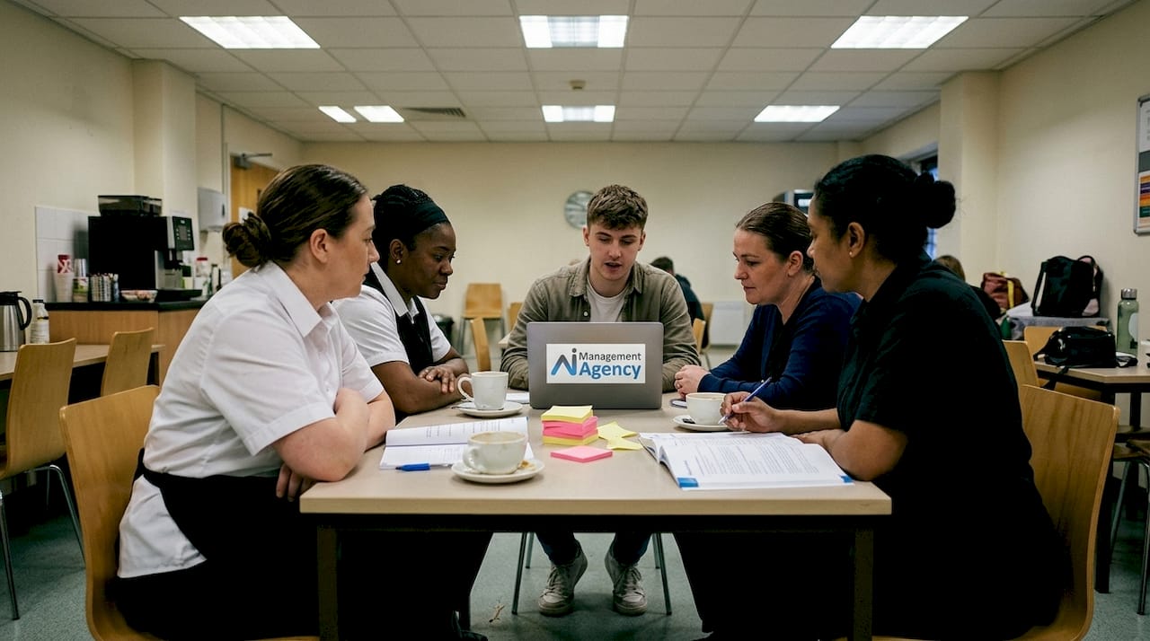 Hospitality staff attend AI agent training