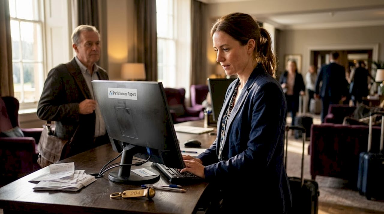 Receptionist reviews AI booking performance