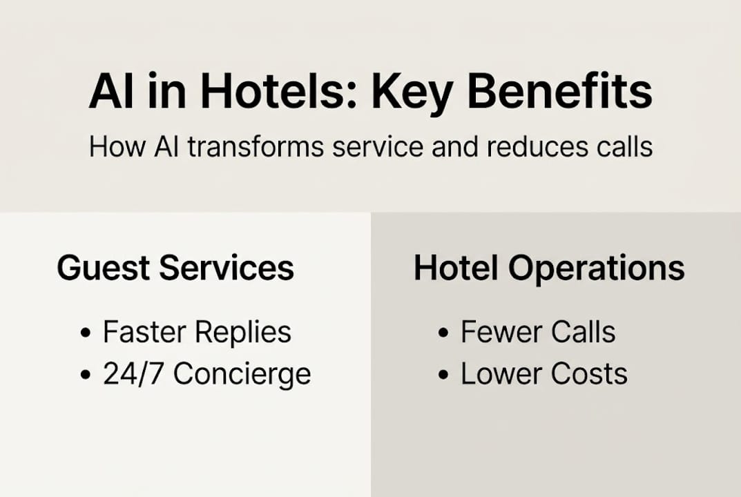 Infographic shows hotel AI benefits and impacts