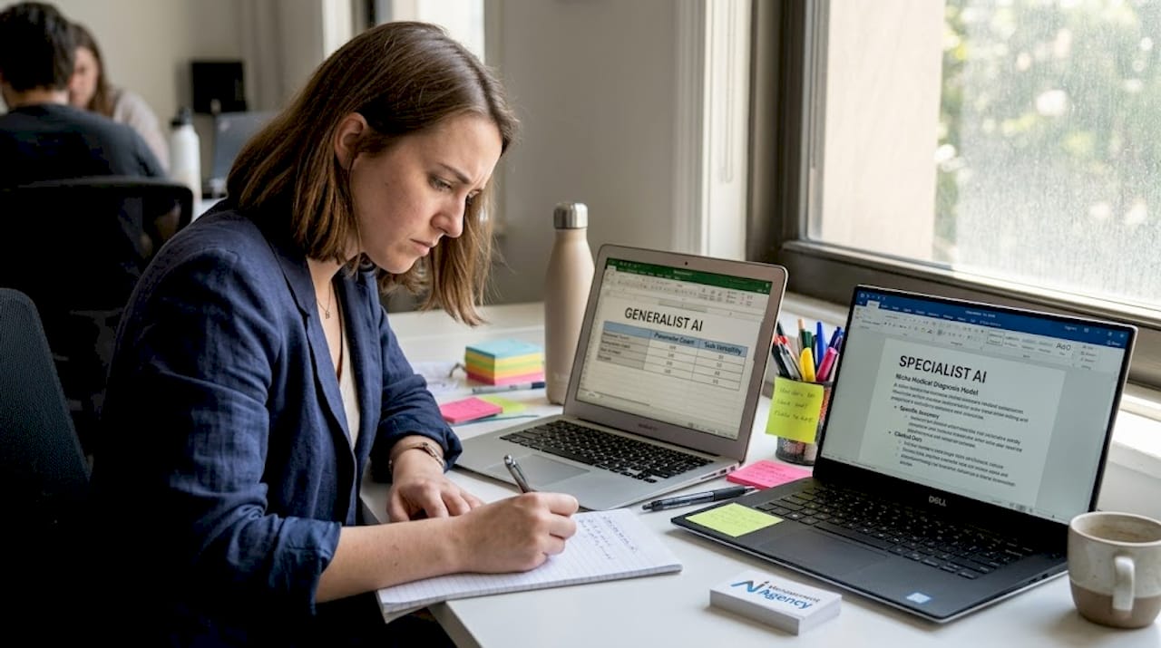 Founder comparing specialist versus generalist AI