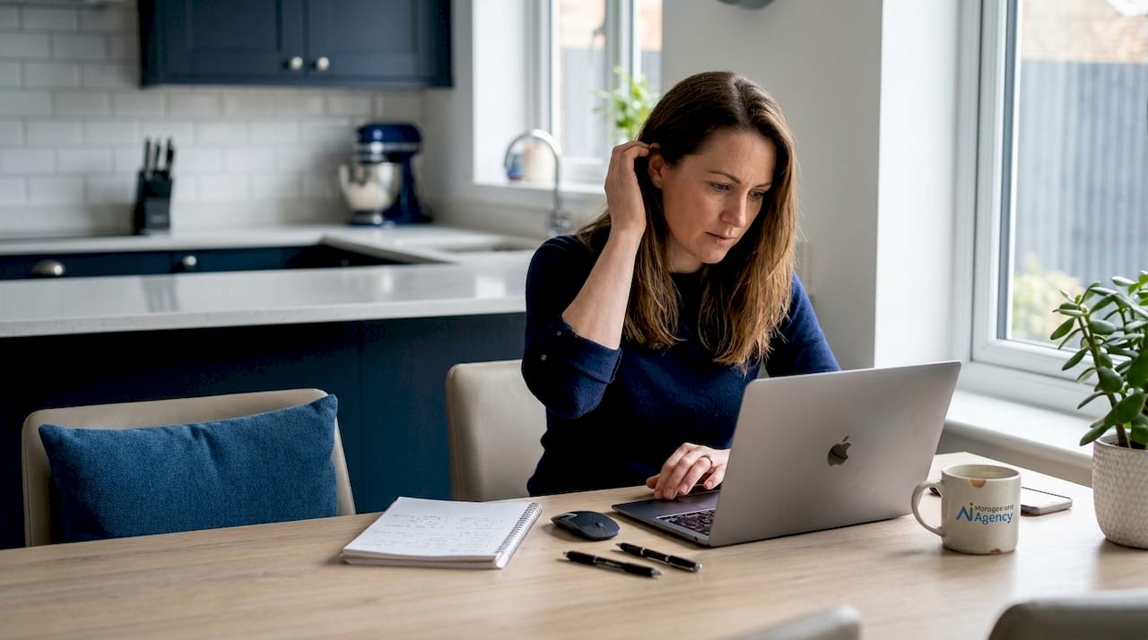 Manager updating CRM after phone call