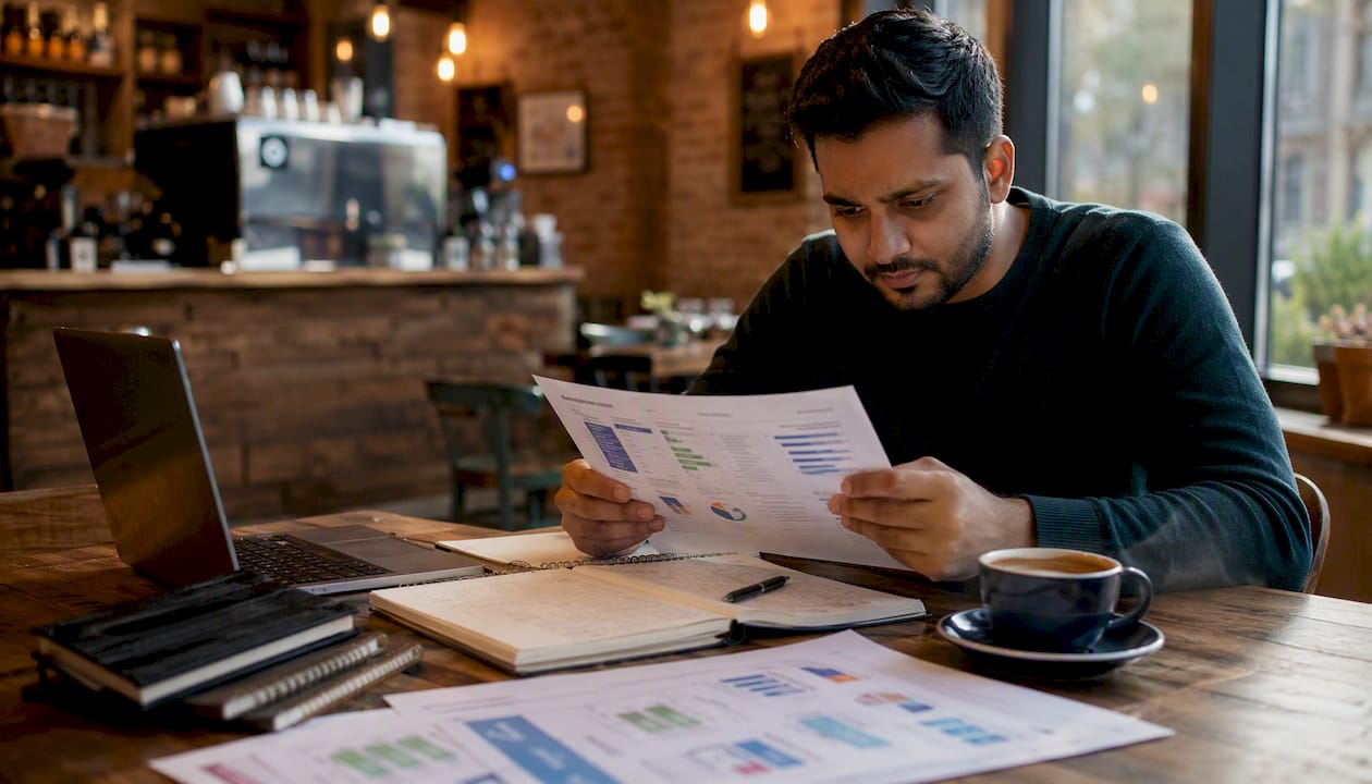 Man reviewing automation tool options