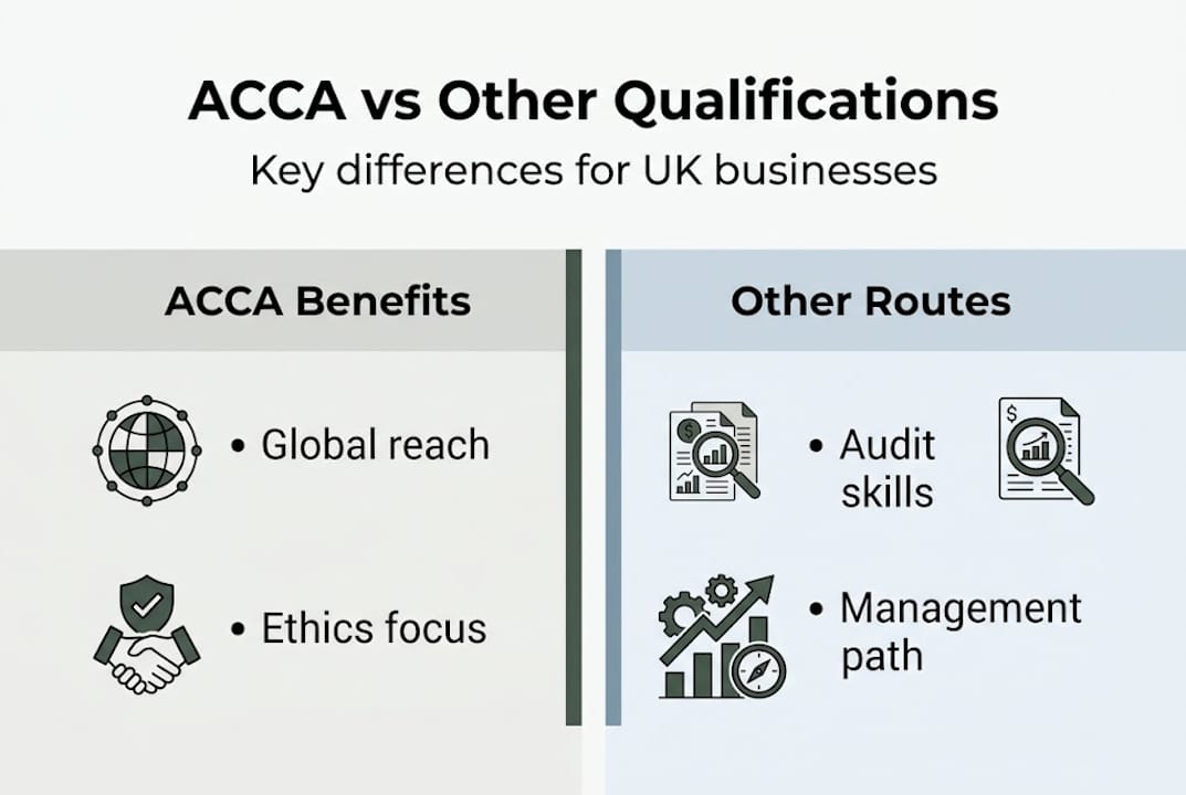 Infographic comparing ACCA and other qualifications