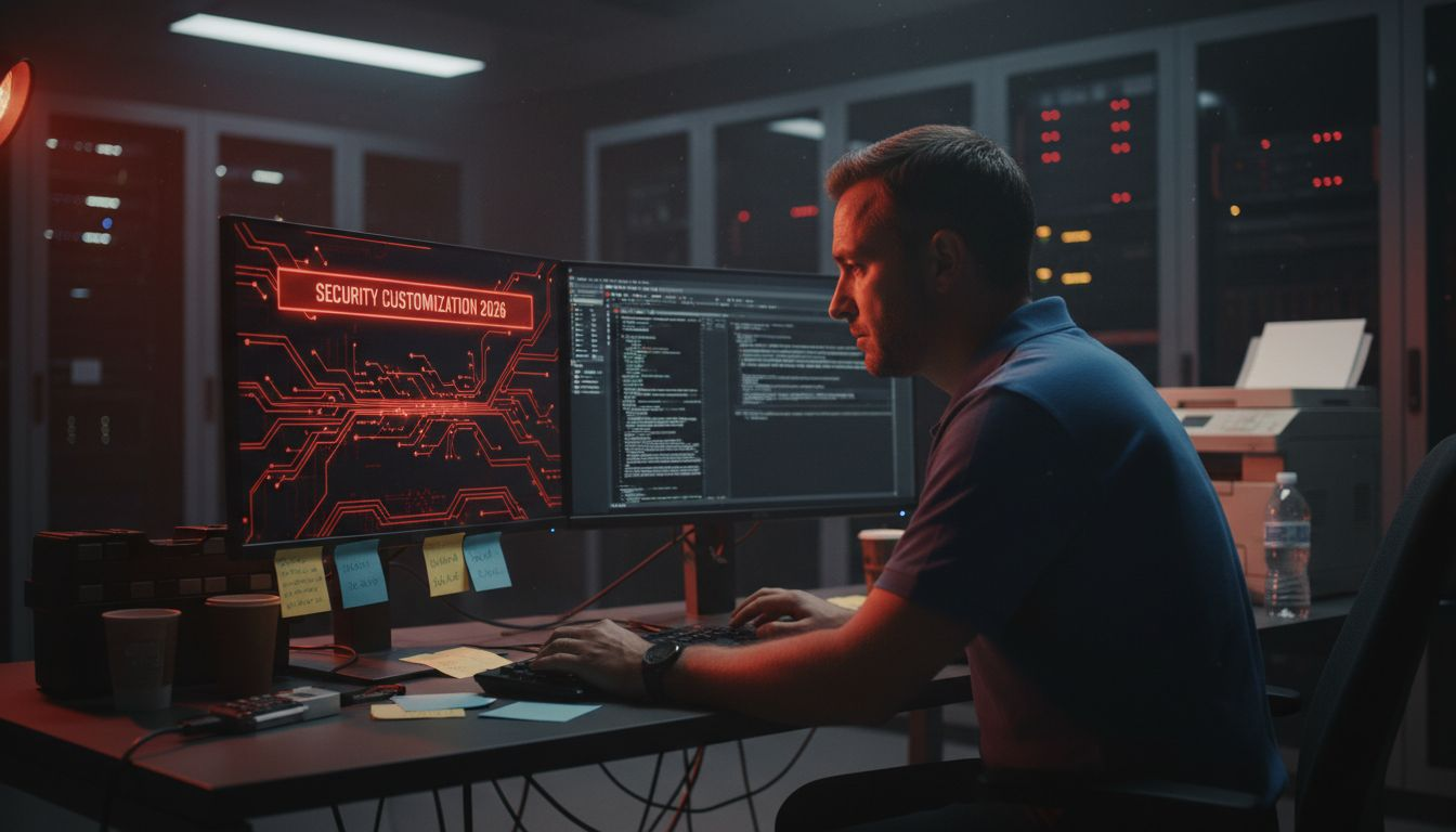 IT manager monitoring secure web application