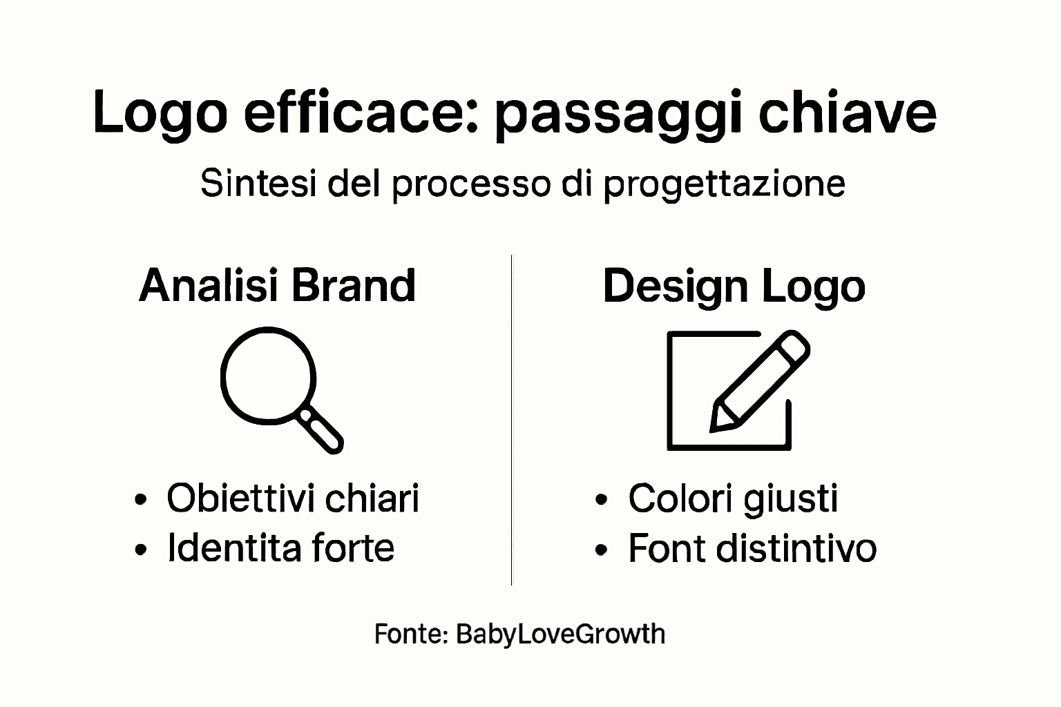 Infografica: i passaggi fondamentali per creare un logo di successo