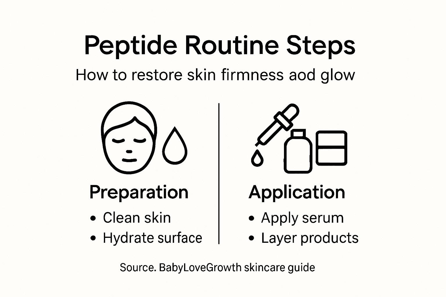 Infographic shows peptide routine steps