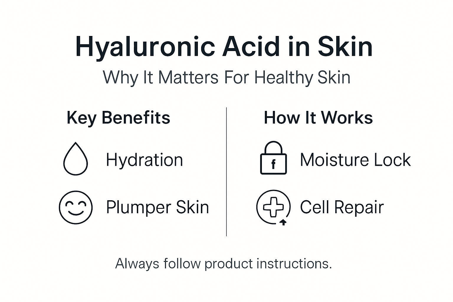 Infographic on hyaluronic acid skin benefits