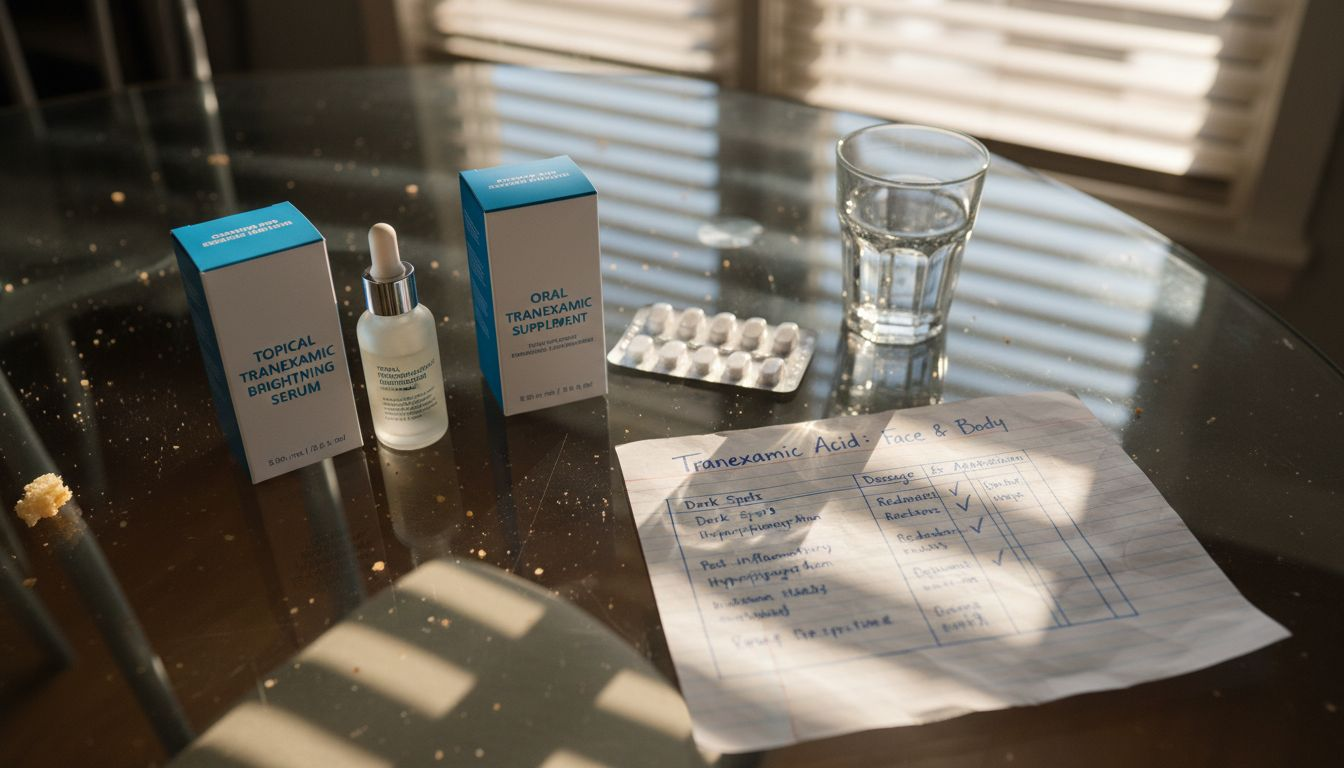 Tranexamic acid oral and topical product comparison
