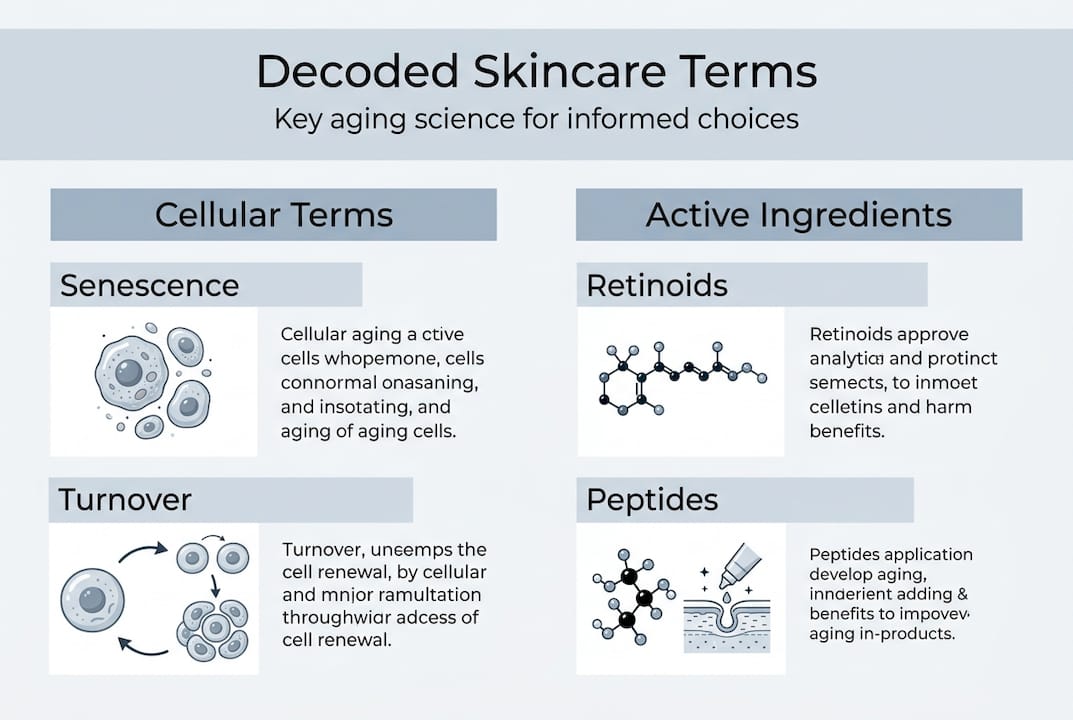 Infographic explaining advanced skincare terms