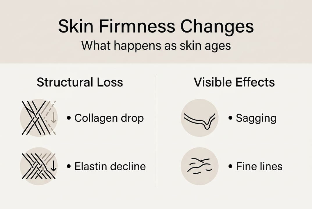Infographic on skin firmness changes
