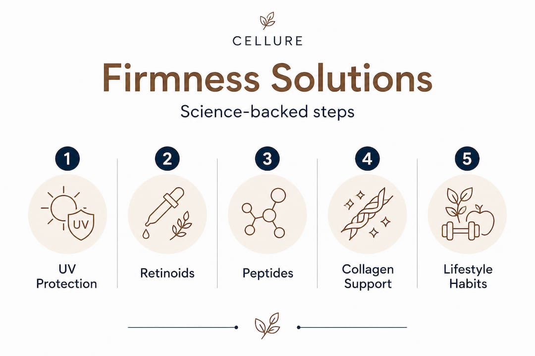 Infographic listing skin firmness solutions