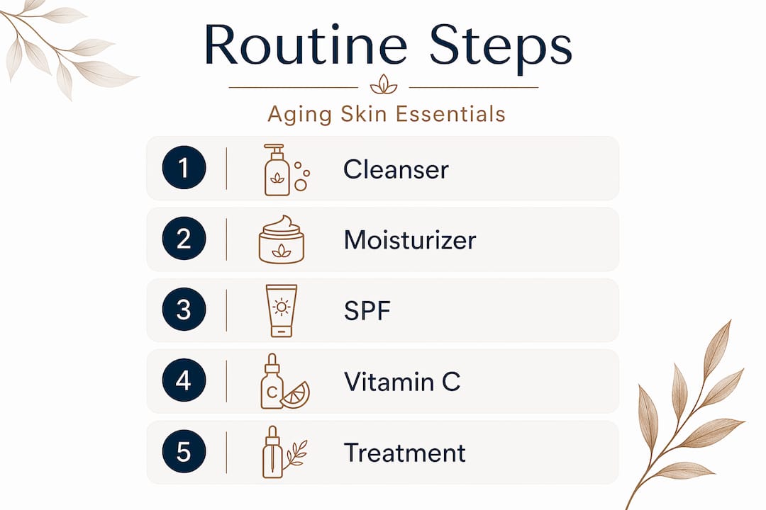 Infographic of skincare routine steps