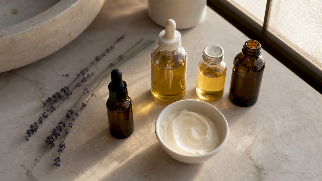 Natural oils and ceramide skincare ingredients