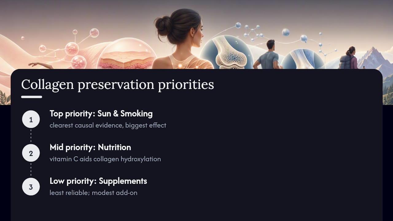 What Actually Matters Most for Preserving Collagen — overview diagram