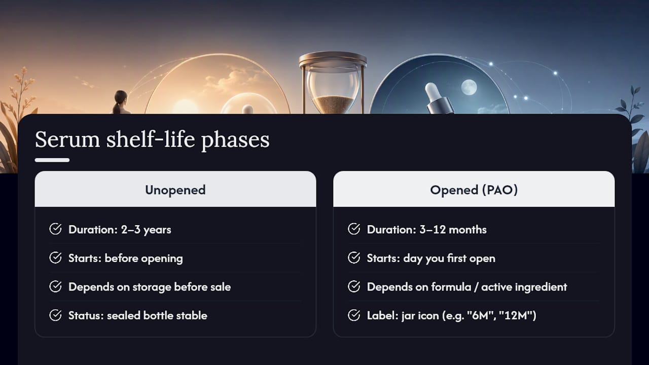 Serum shelf life and PAO timeline