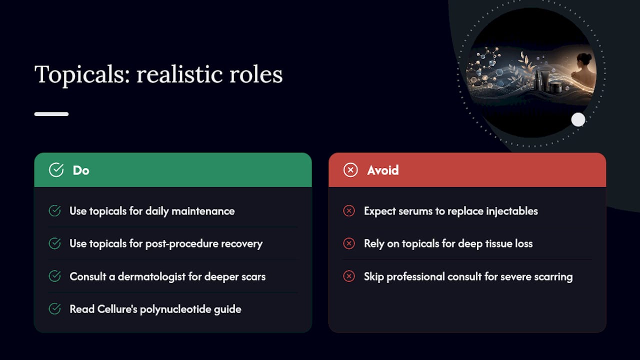 Where Cellure Draws the Line on What Topicals Can Do — overview diagram