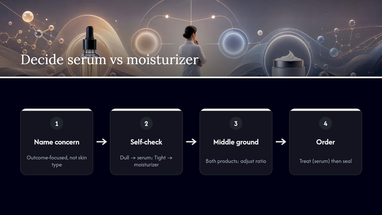 How to Tell What Your Skin Actually Needs — overview diagram