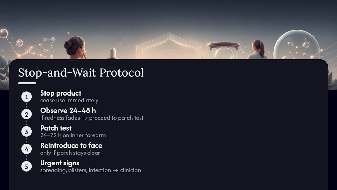 Stop-and-wait protocol for redness