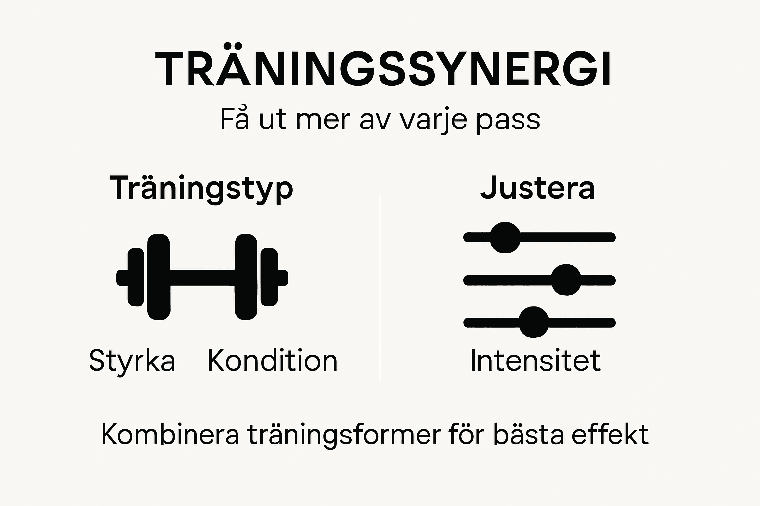 Infografik: Så bygger du träningssynergi – steg för steg och viktiga nyckelfaktorer