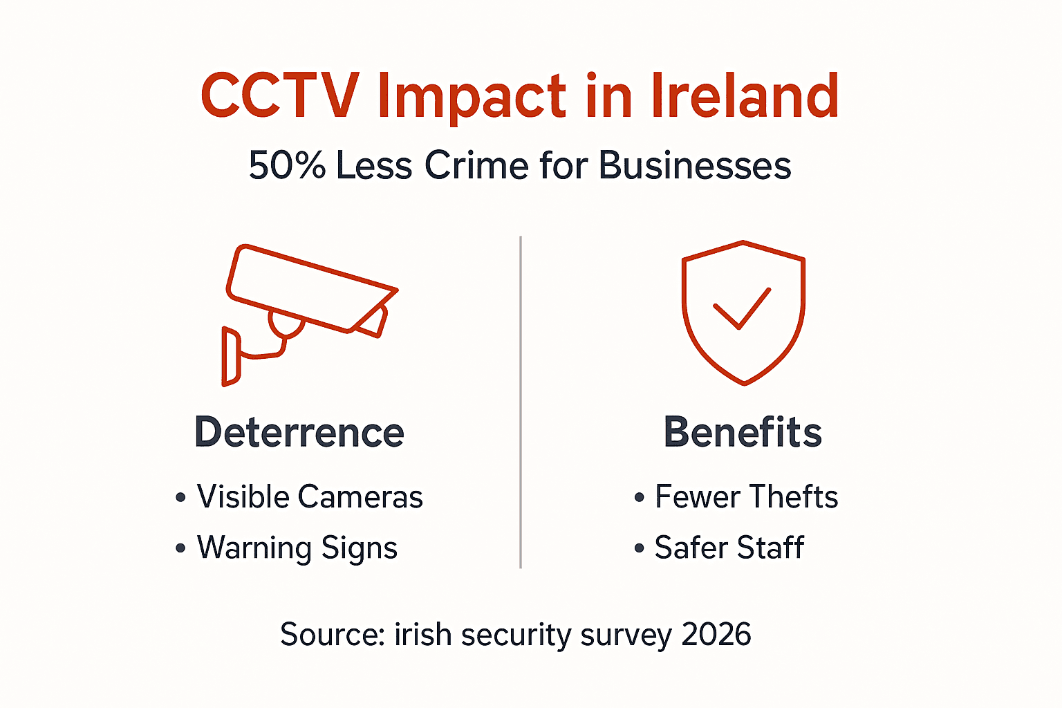 Infographic showing CCTV crime reduction
