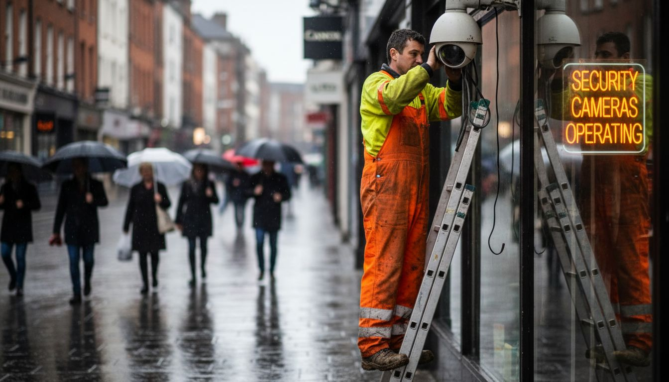 CCTV installation outside Irish retail store