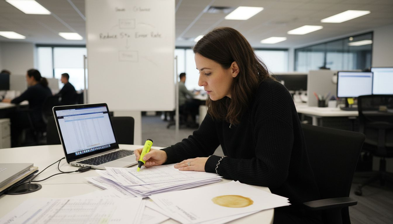 Specialist checks data for error reduction