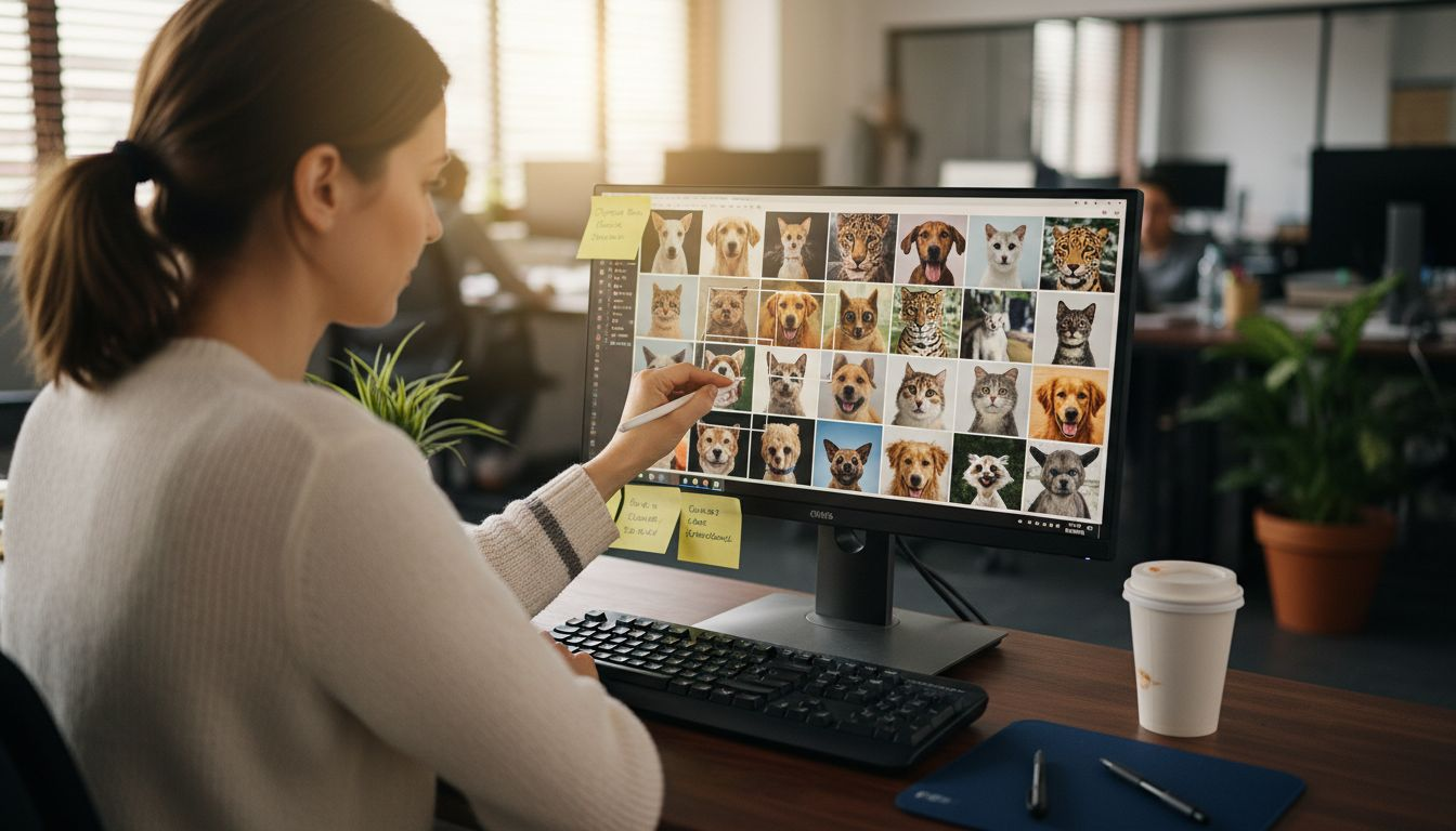 Annotator drawing boxes on image dataset