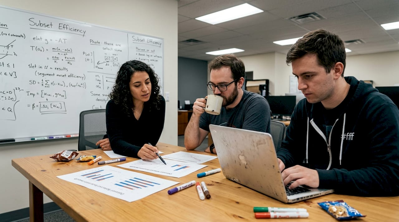 AI engineers discussing dataset curation results