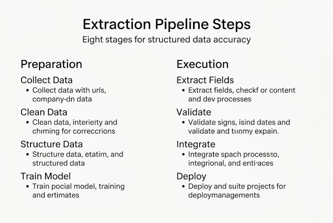 Infographic of key structured data extraction steps