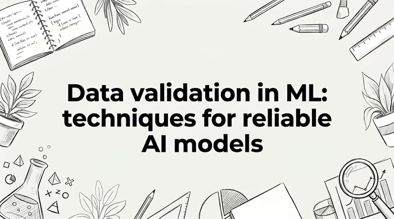 Sketchy title card with ML data validation props