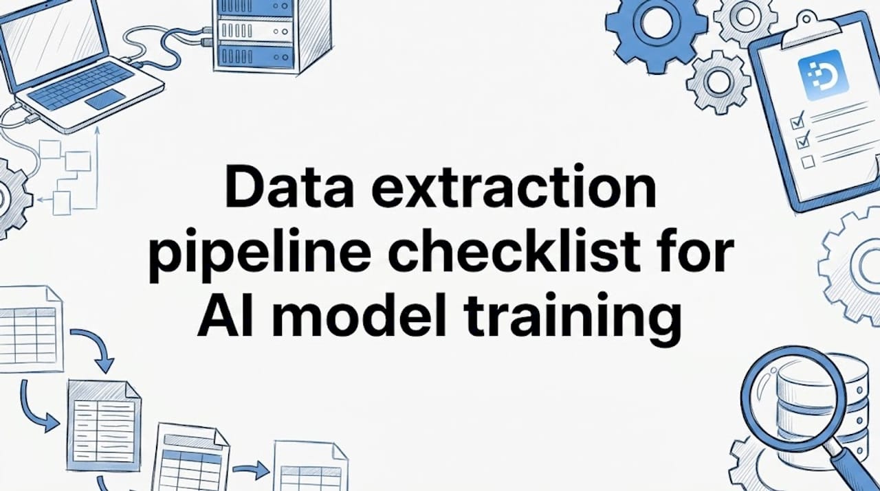 Hand-drawn data tools framing clean blog title card