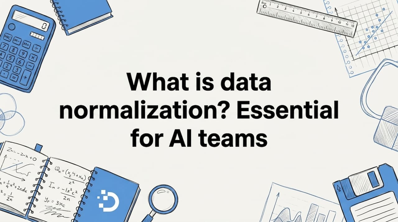 Blog title card with data tools illustrations framing empty center