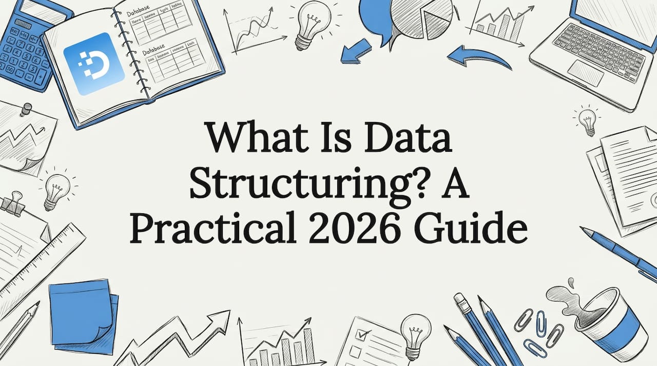 Decorative title card illustration for data structuring article