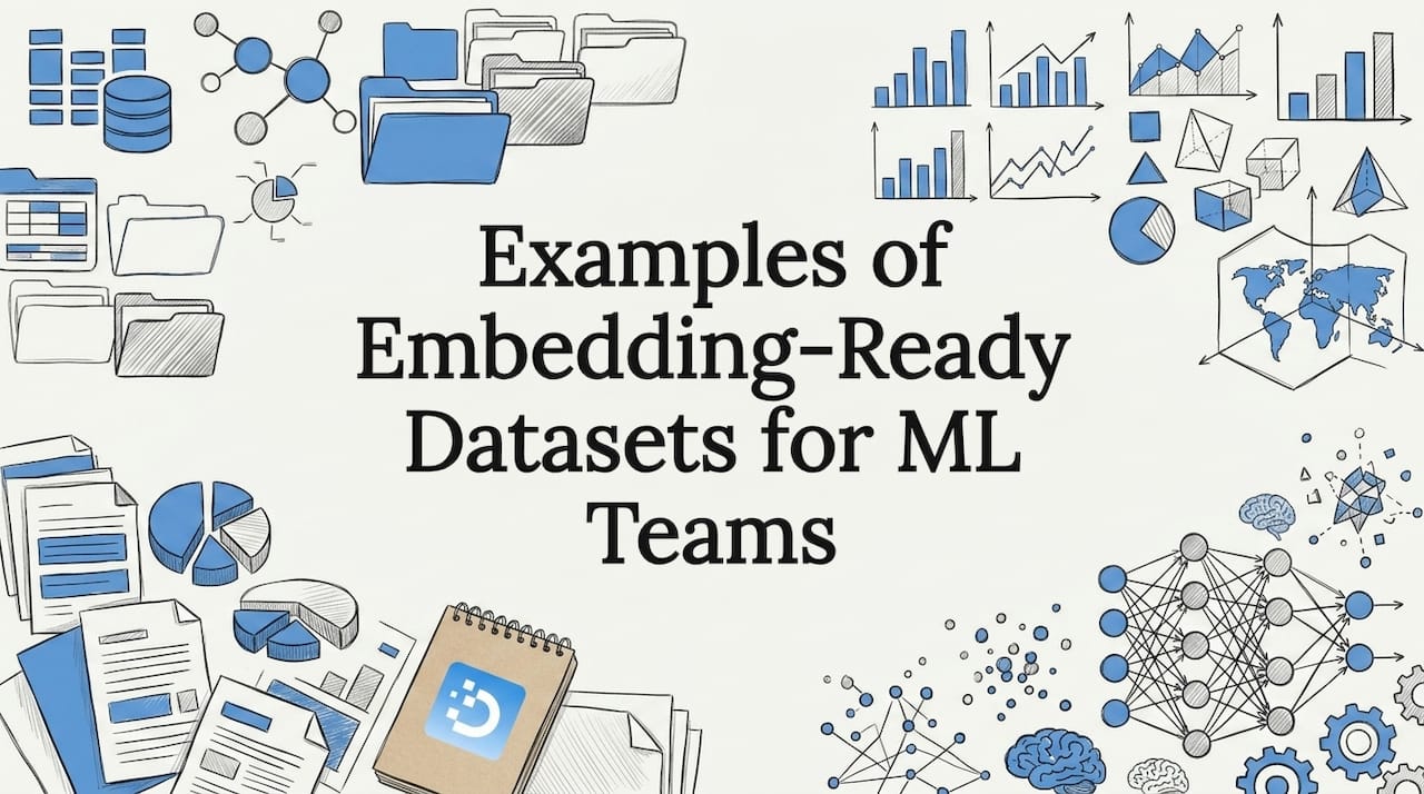 Examples of Embedding-Ready Datasets for ML Teams