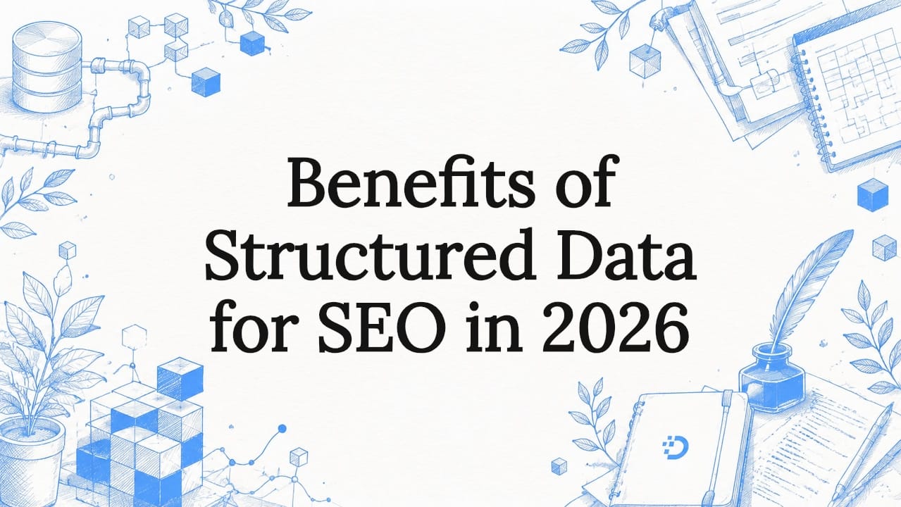 Decorative title card with abstract data and coding sketches