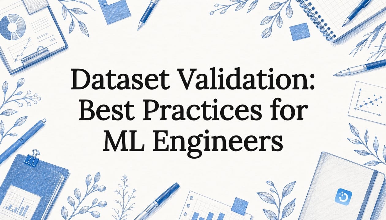 Decorative minimalist data validation title card illustration