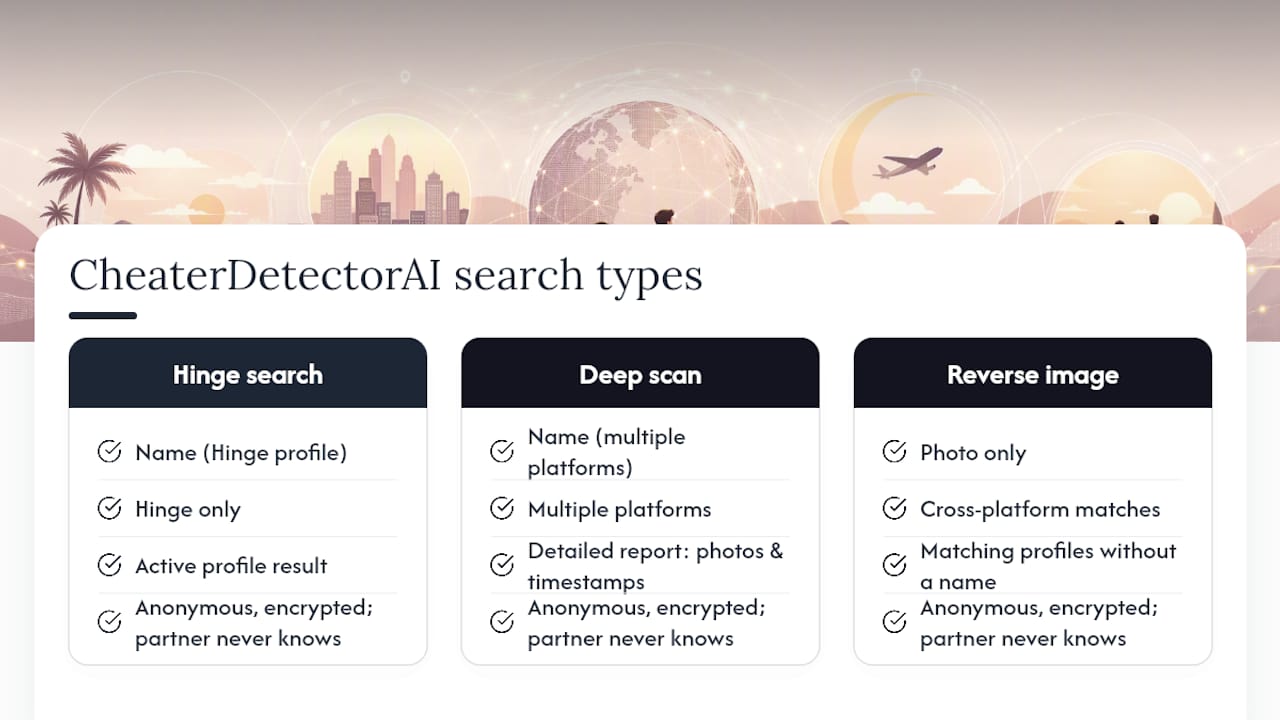 CheaterDetectorAI: the legal way to check public dating profiles — overview diagram