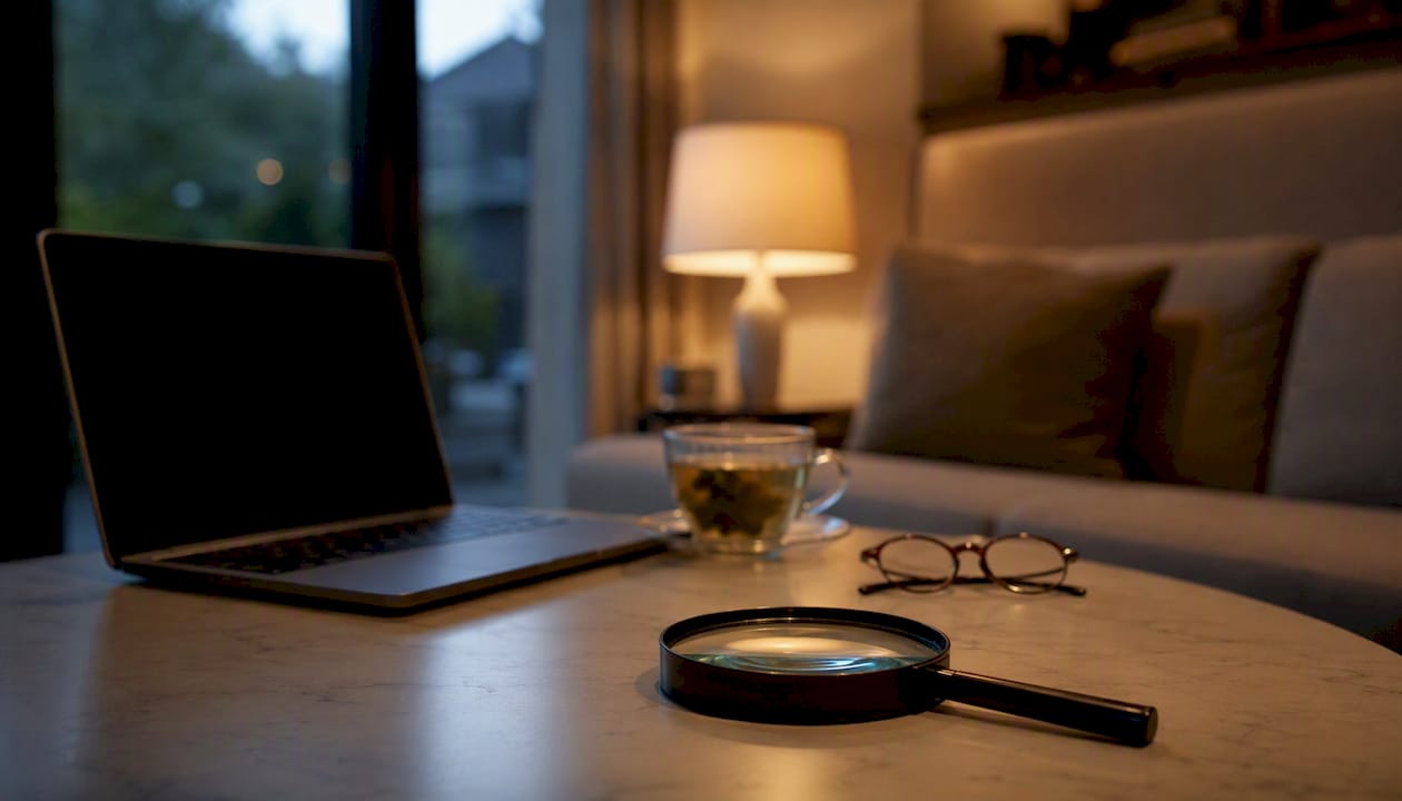 Magnifying glass on desk symbolizing anonymous search