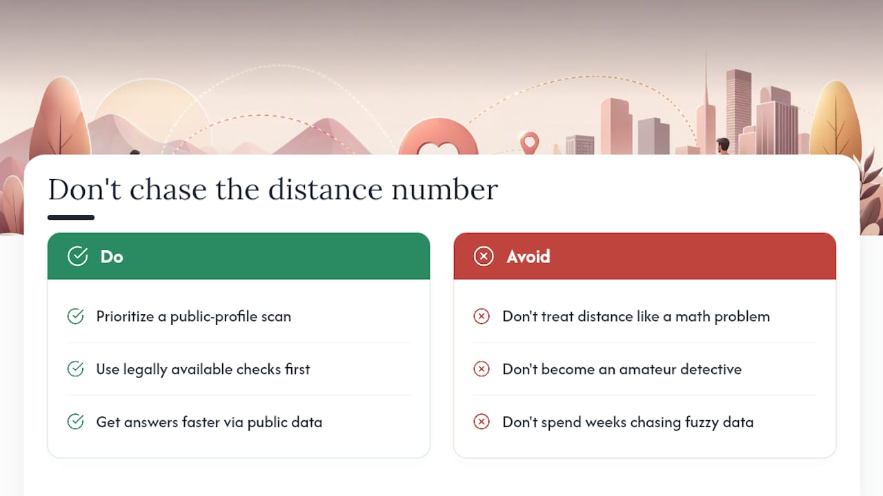 The Honest Take on Chasing a Distance Number — overview diagram