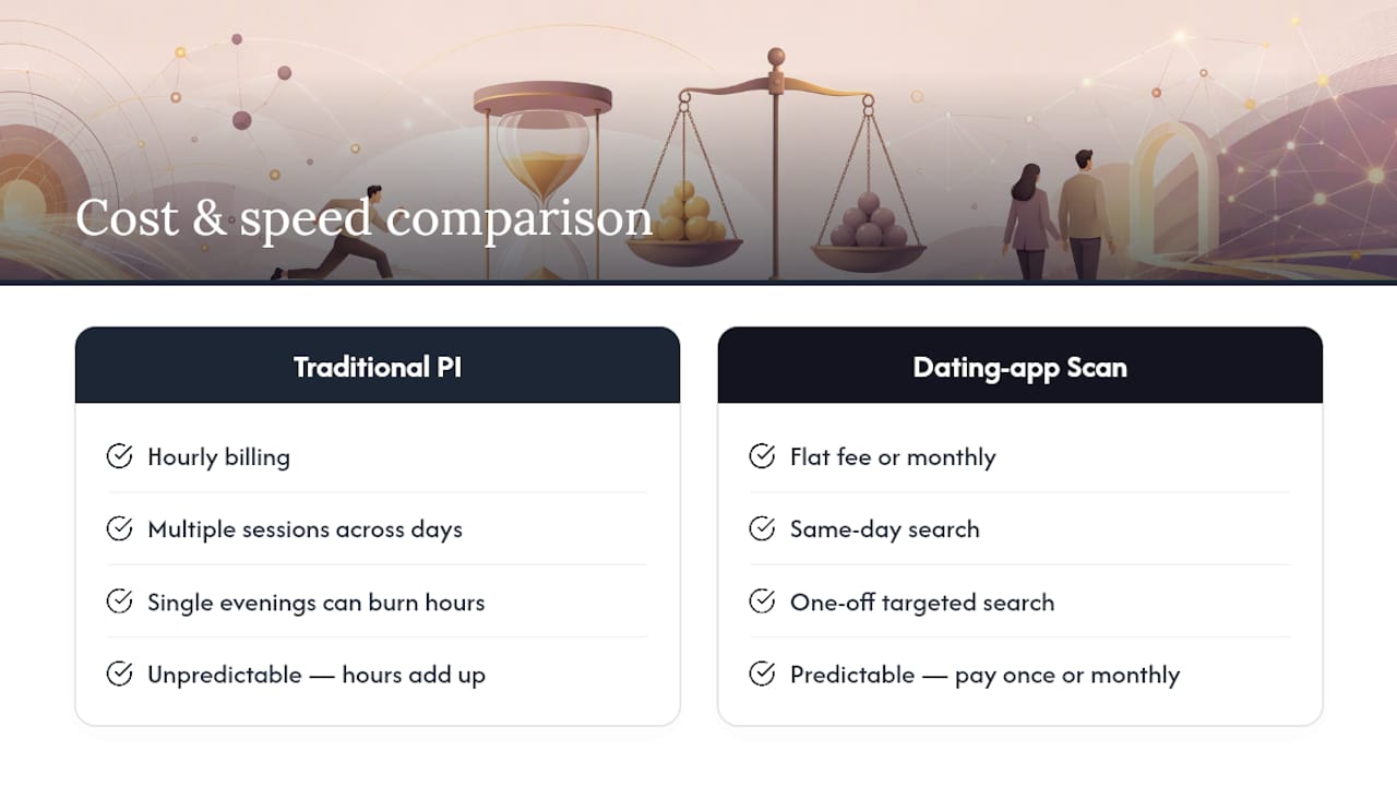 What's the Real Cost Range for Hiring a Traditional Investigator? — overview diagram