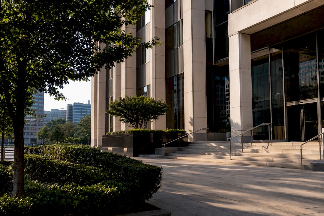 Exterior of state courthouse building