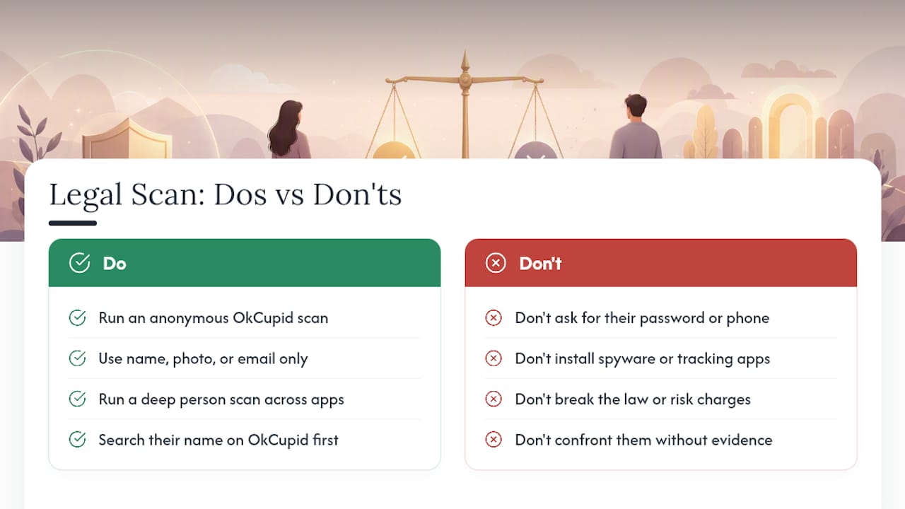 Get a Legal OkCupid Scan Without Touching Their Phone — overview diagram
